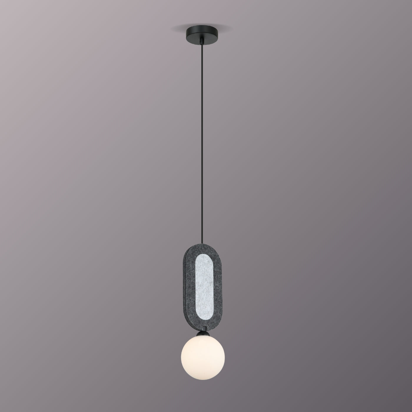 Modern Textured Arch & Globe Pendant