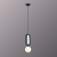 Modern Textured Arch & Globe Pendant