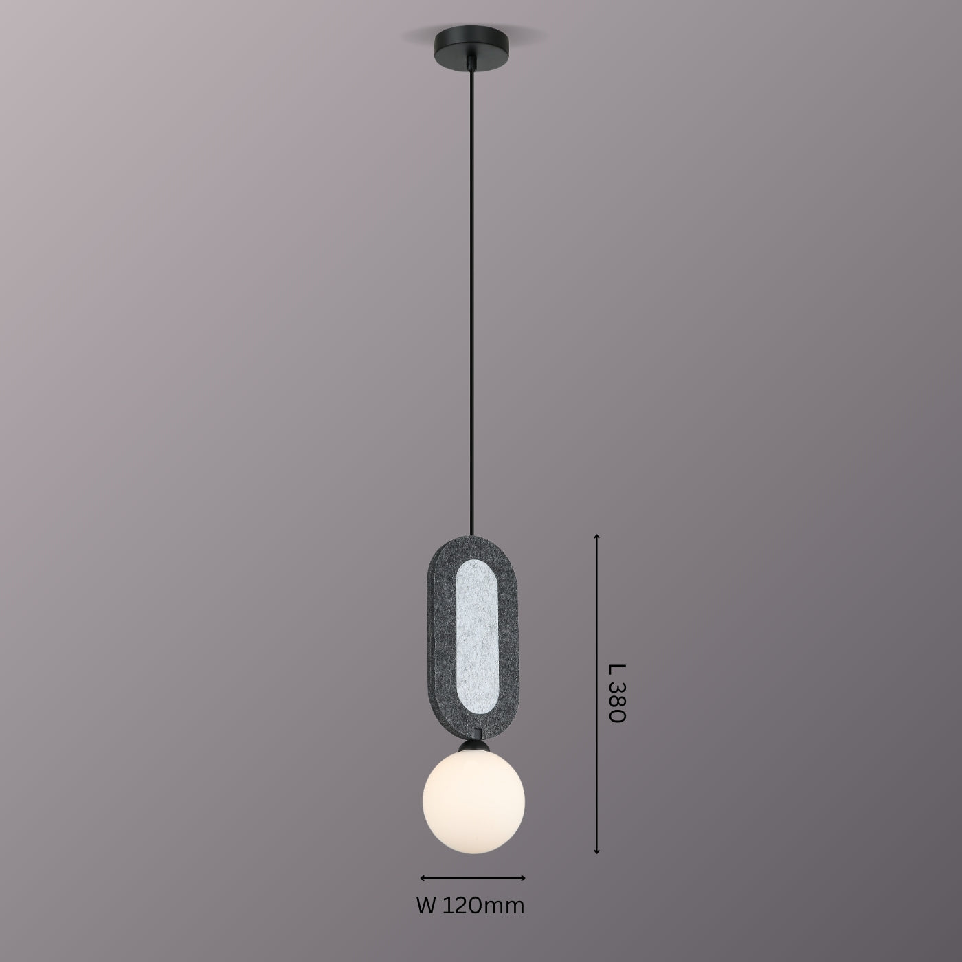 Modern Textured Arch & Globe Pendant