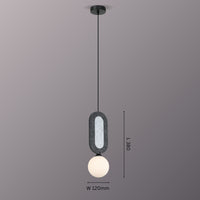 Modern Textured Arch & Globe Pendant