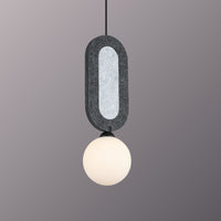 Modern Textured Arch & Globe Pendant