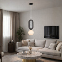 Modern Textured Arch & Globe Pendant