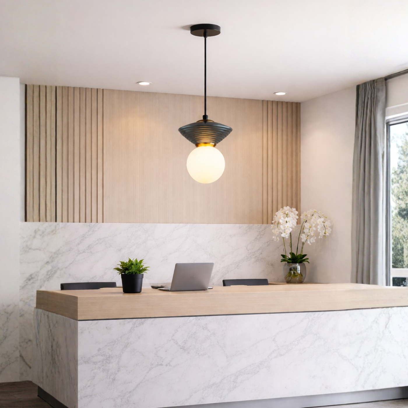 The "Ripple" Globe Pendant Light