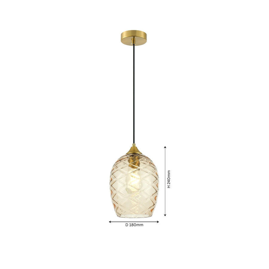 Diamond Cut Hanging Light