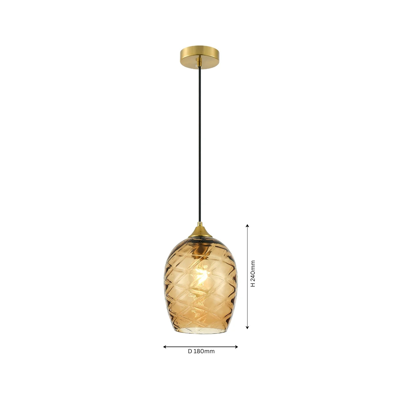 Diamond Cut Hanging Light