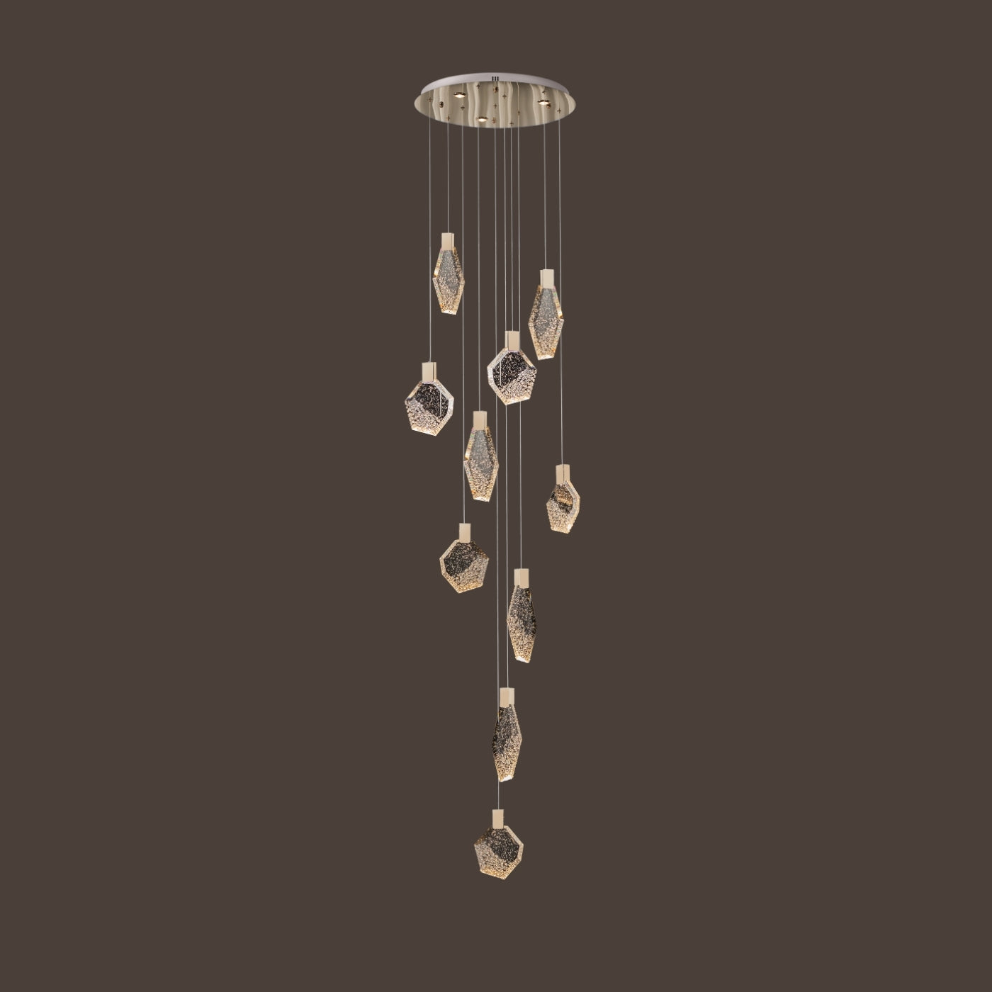 The Solitaire Cascade Multi Pendant Light