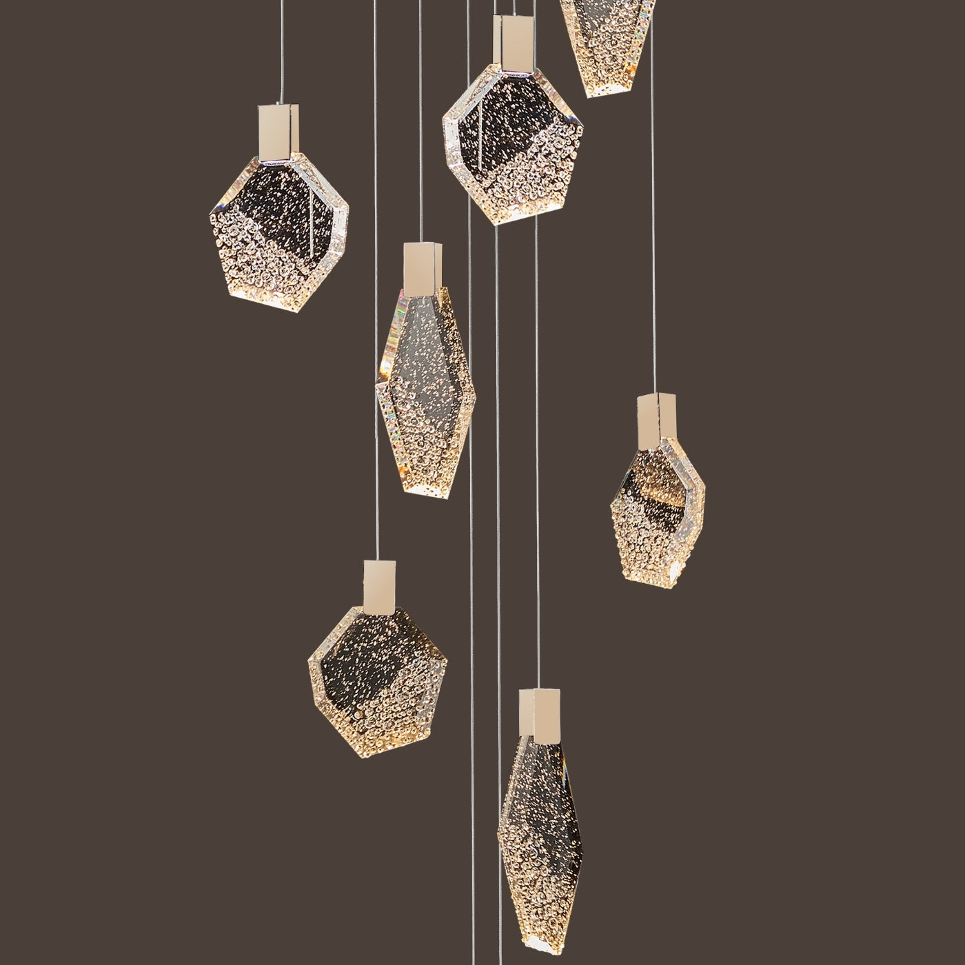 The Solitaire Cascade Multi Pendant Light