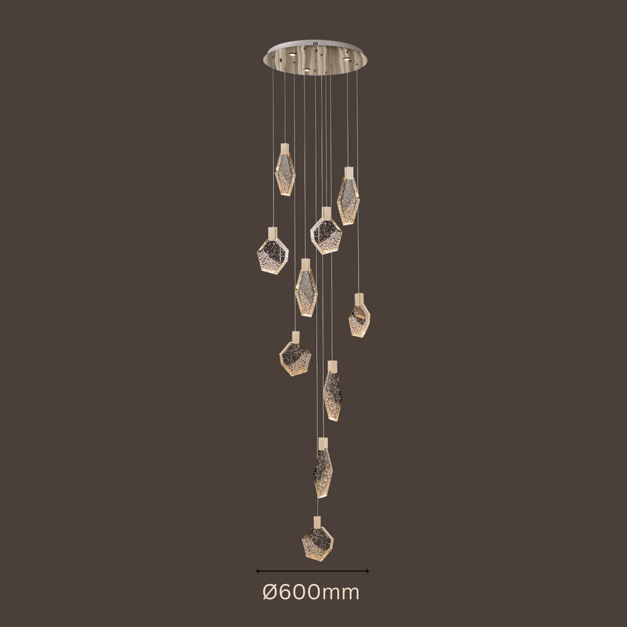 The Solitaire Cascade Multi Pendant Light