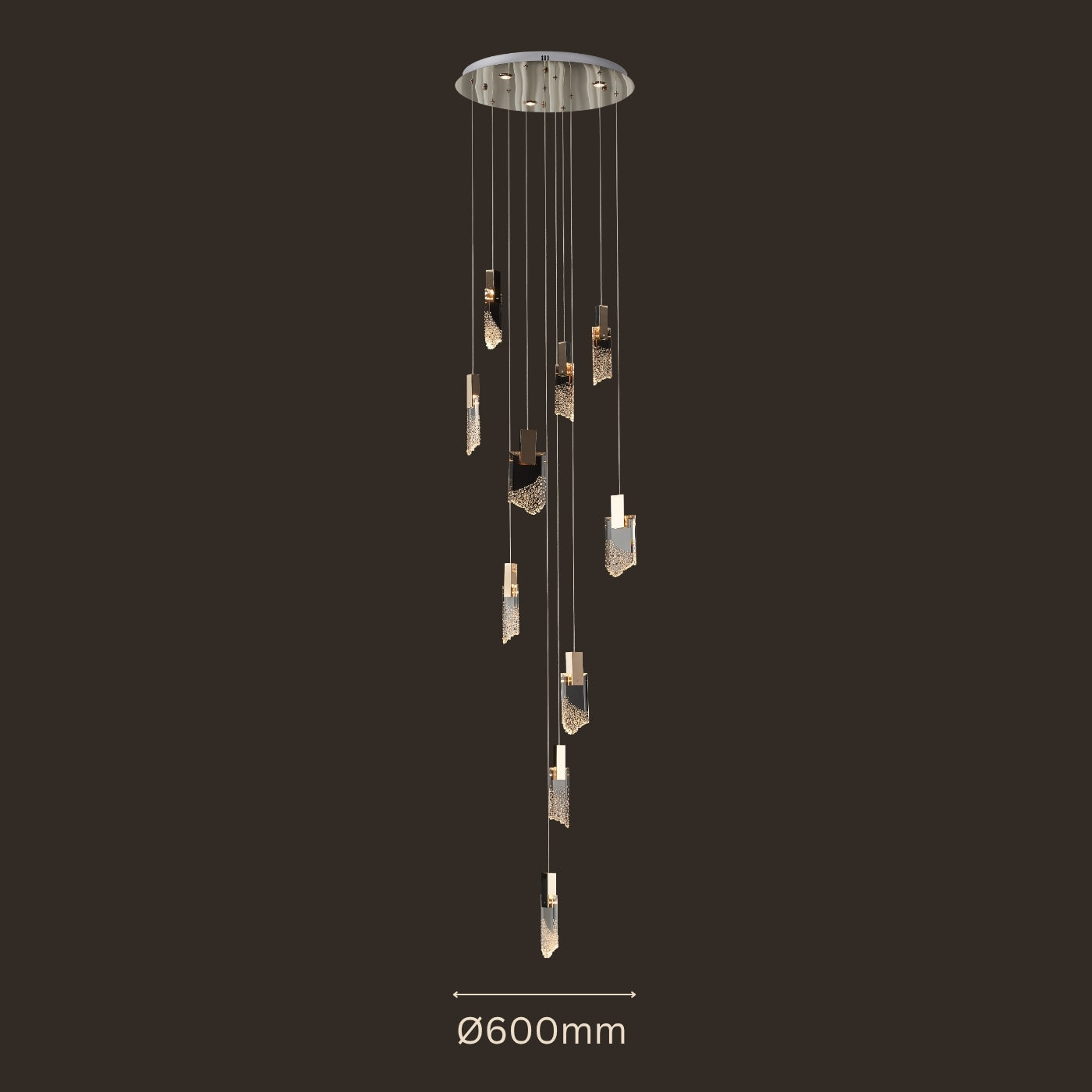 Glacier Shard Multi Pendant Light