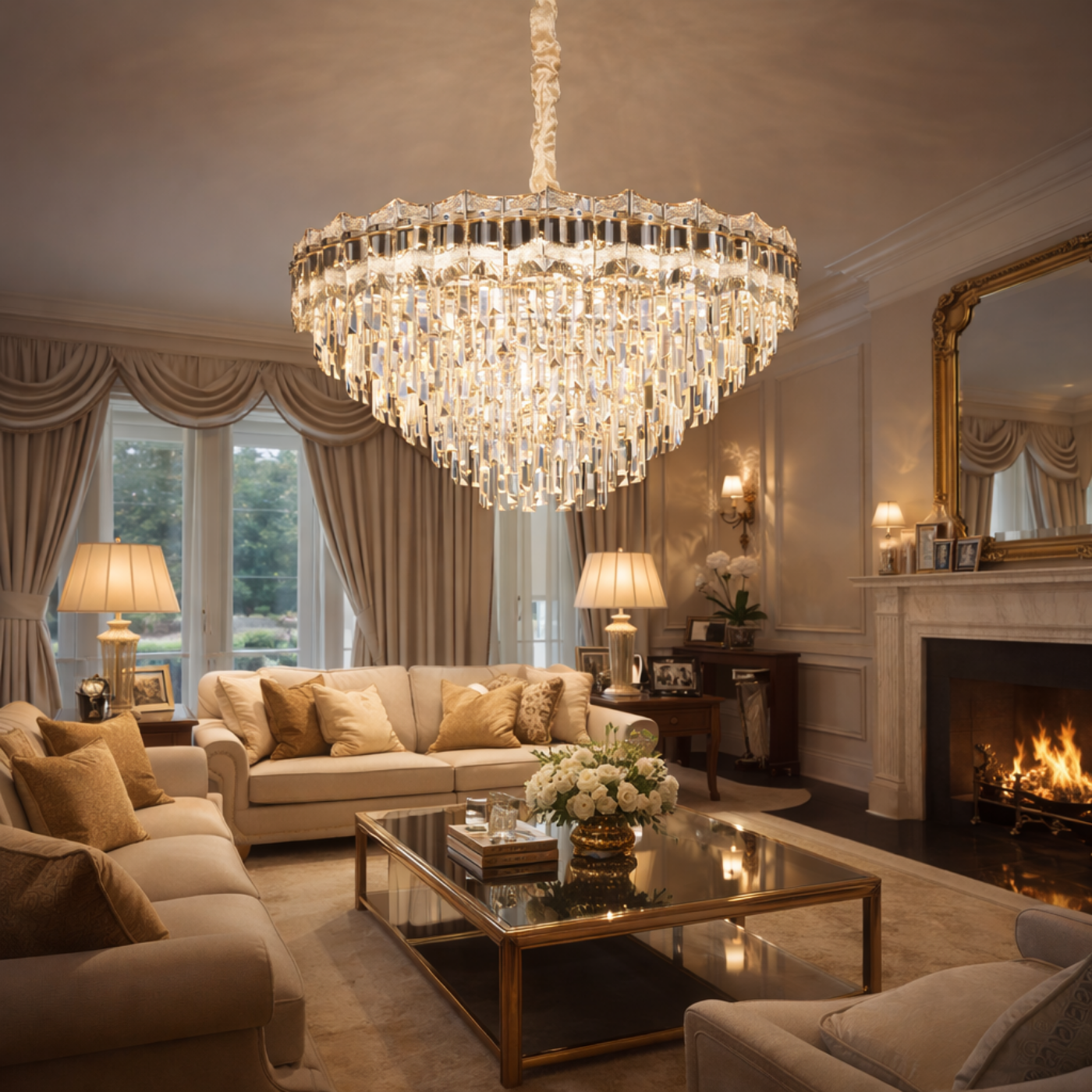 The Sovereign Cascade Chandelier