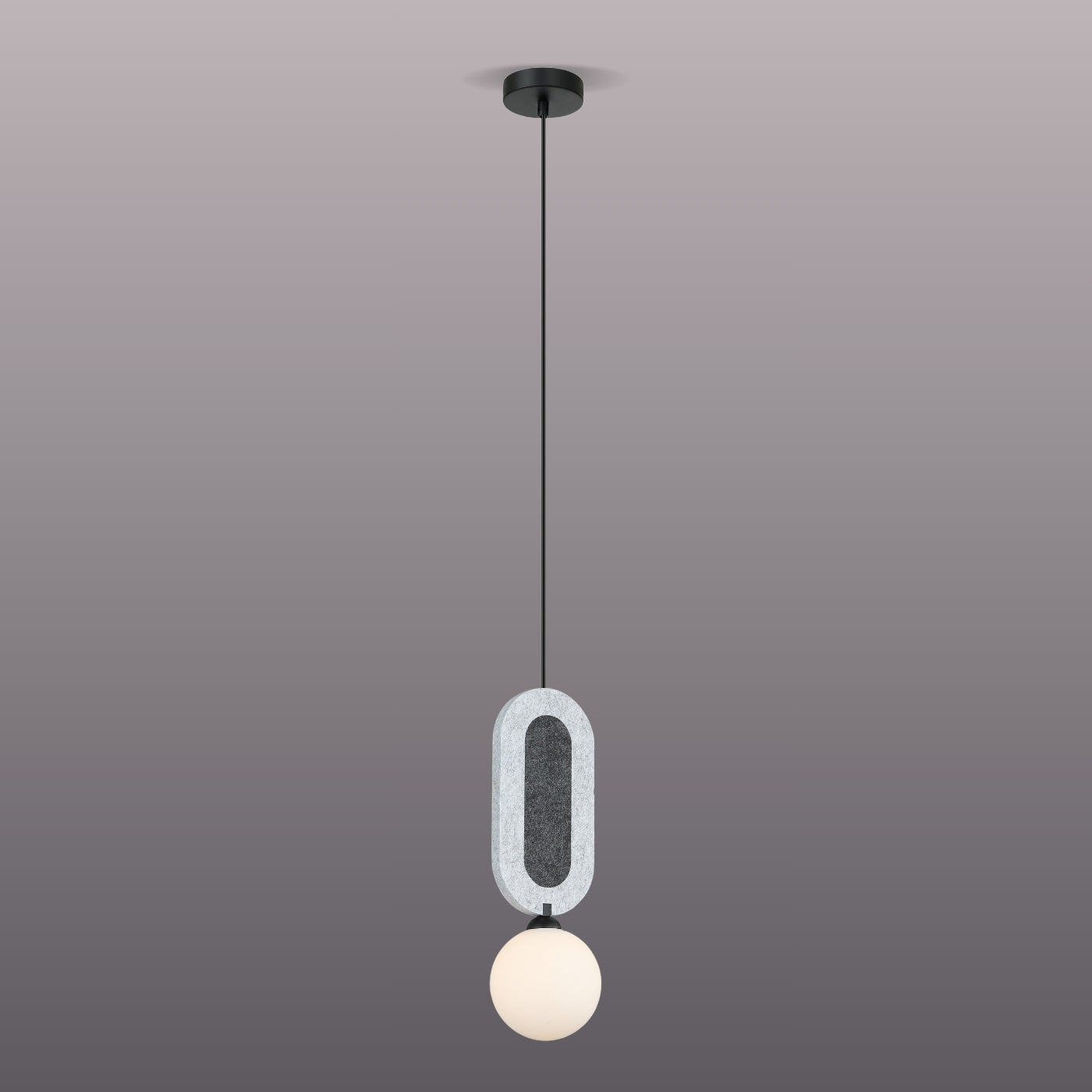 Modern Textured Arch & Globe Pendant