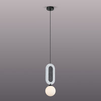 Modern Textured Arch & Globe Pendant