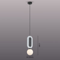Modern Textured Arch & Globe Pendant