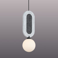 Modern Textured Arch & Globe Pendant