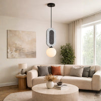 Modern Textured Arch & Globe Pendant