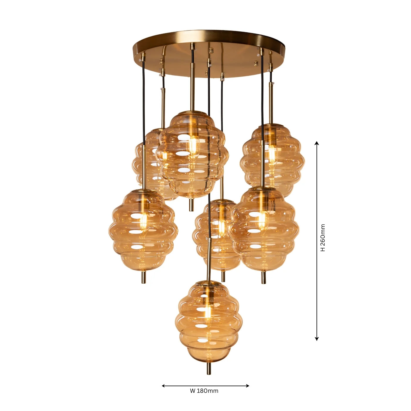 Honeycomb Halo Hanging Light - Teenbatti