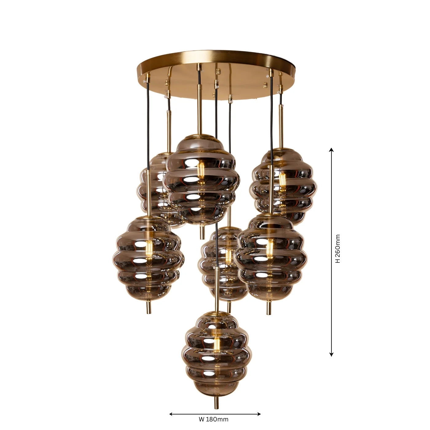 Honeycomb Halo Hanging Light - Teenbatti