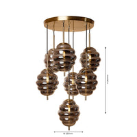 Honeycomb Halo Hanging Light - Teenbatti
