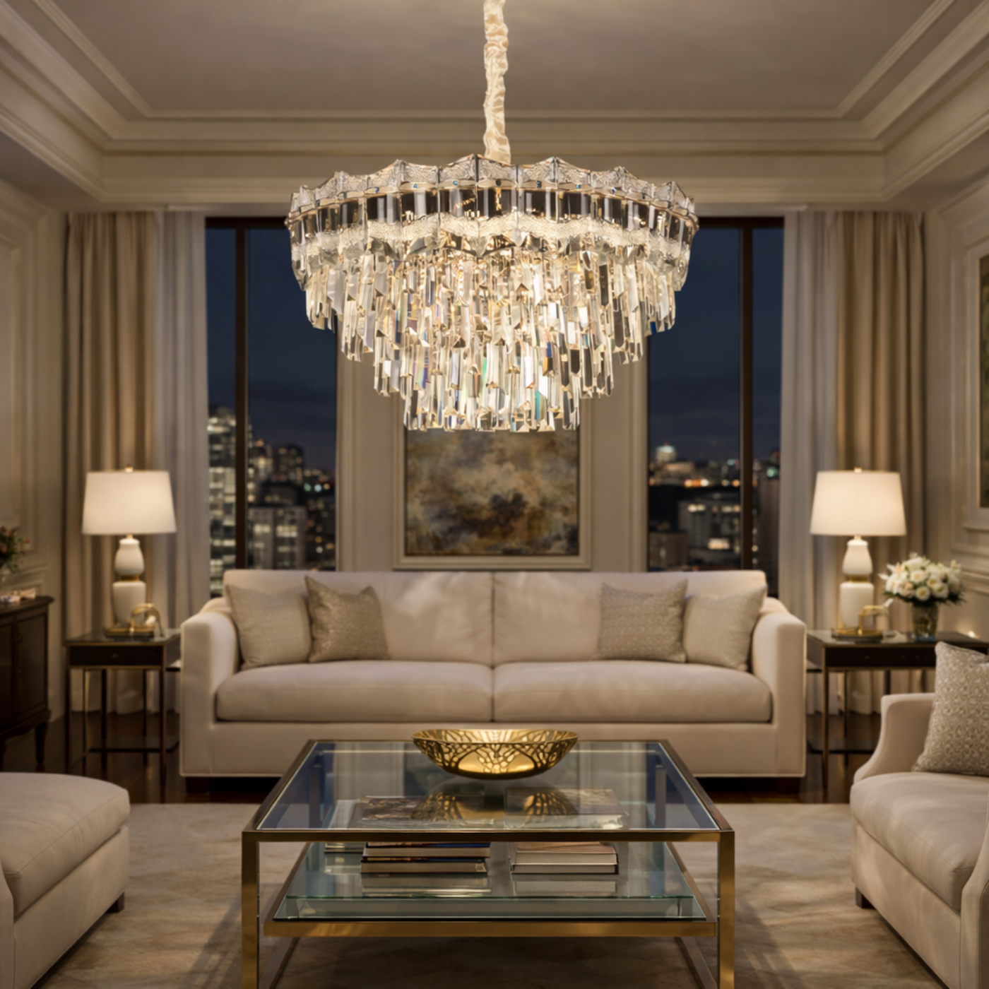 The Sovereign Cascade Chandelier