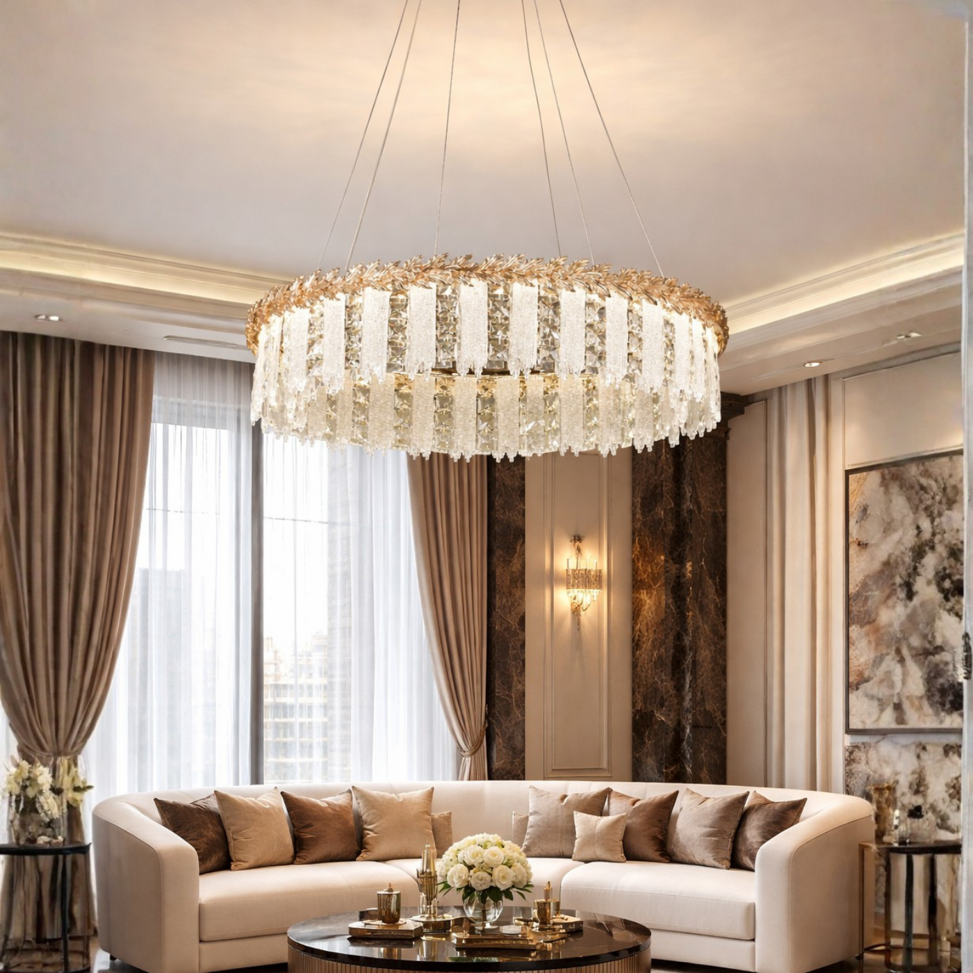 The Laurel Frost Chandelier