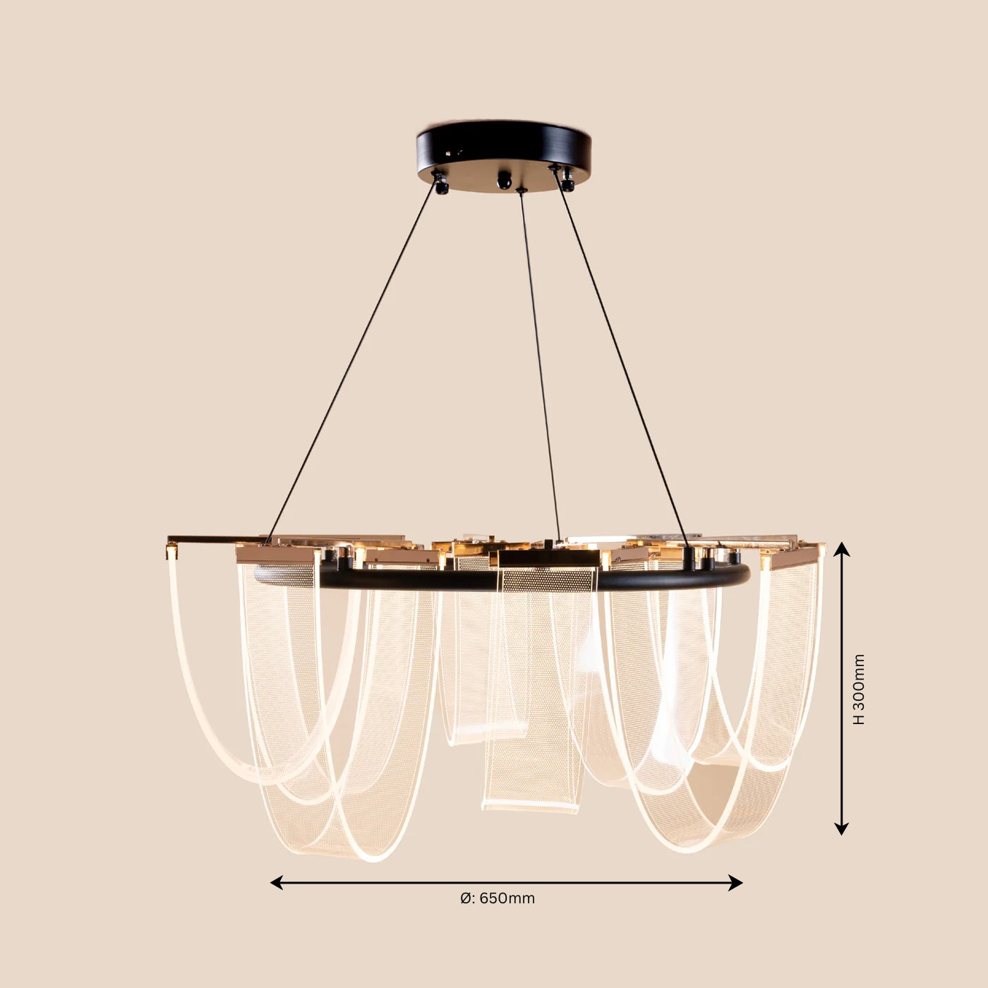 Lumina Flow Chandelier - Teenbatti