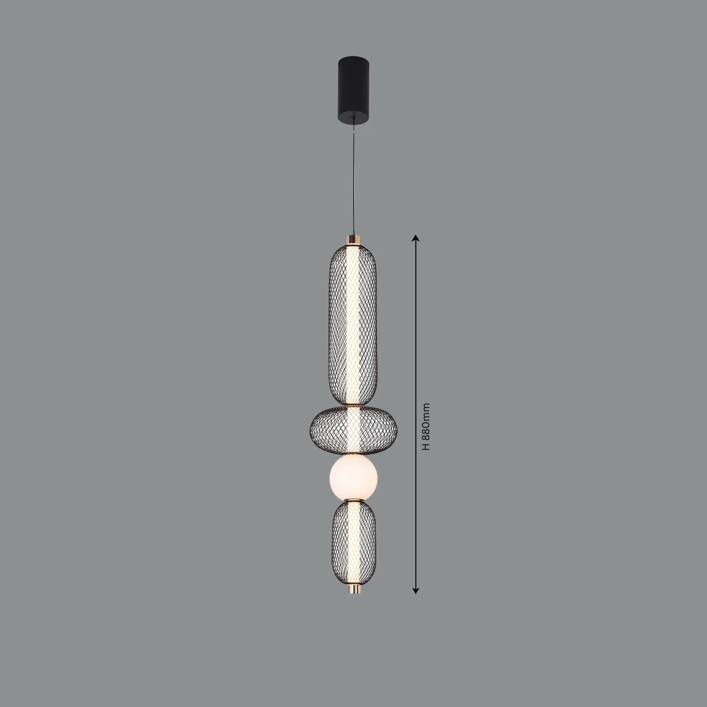 Mesh & Glow A Hanging Light