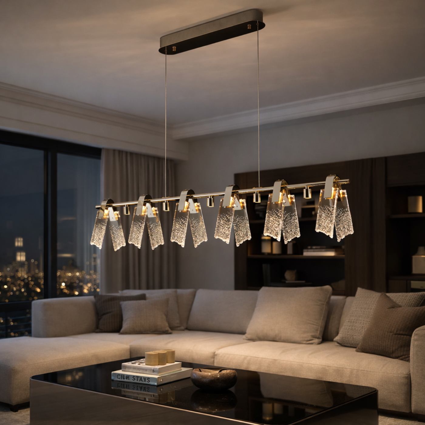 Staccato Crystal Linear Pendant