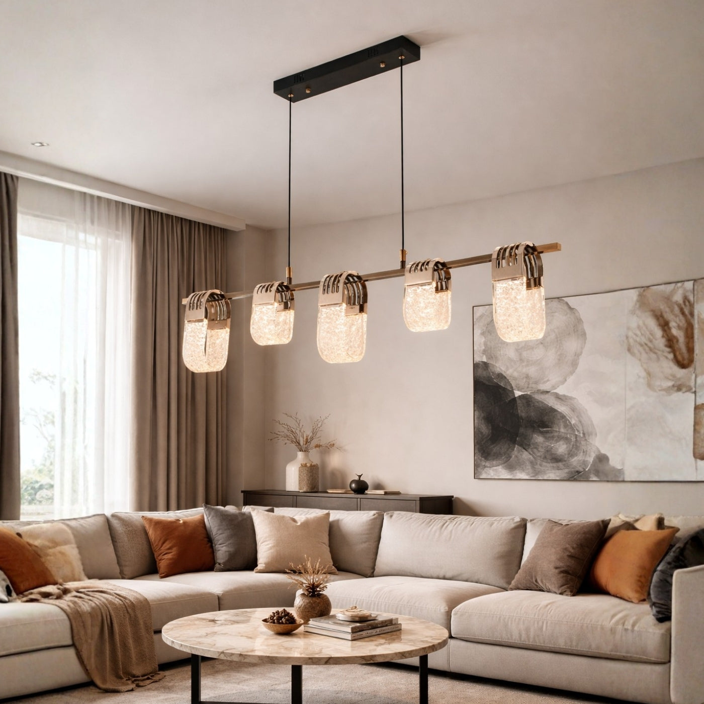 The Helix Linear Island Pendant