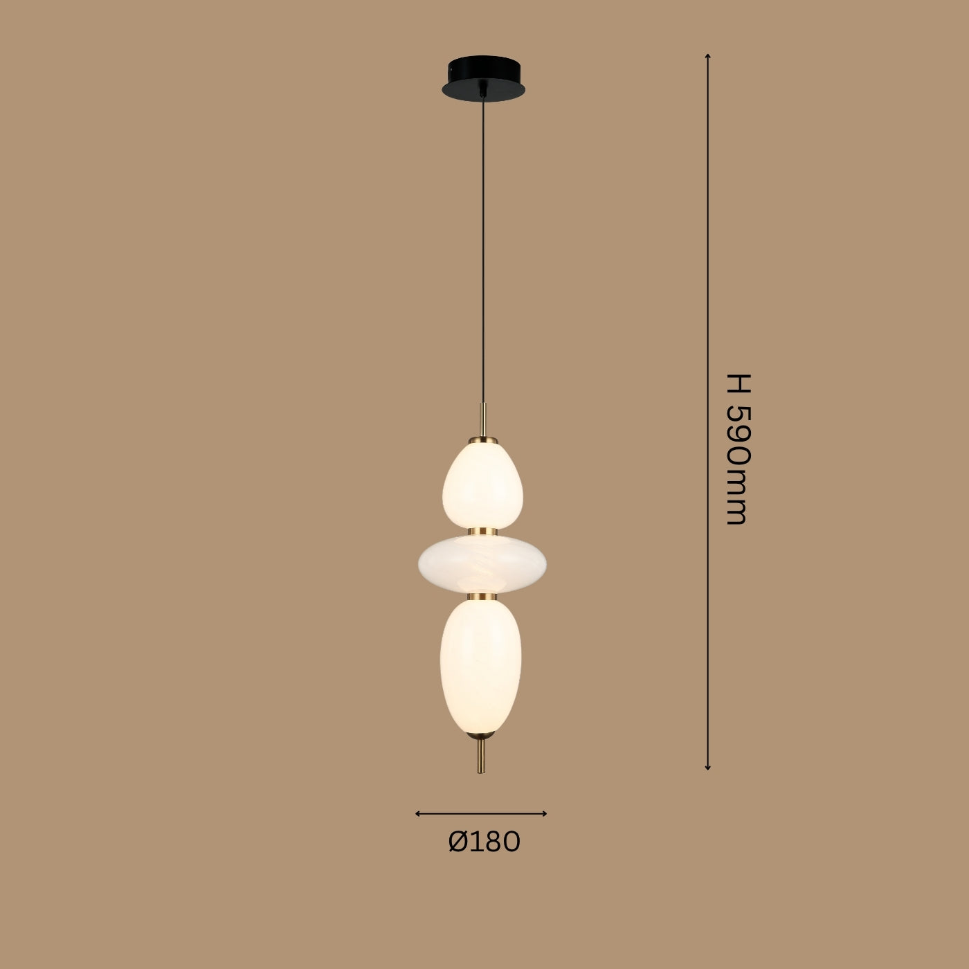 Lumière Pebble Drop Pendant Light