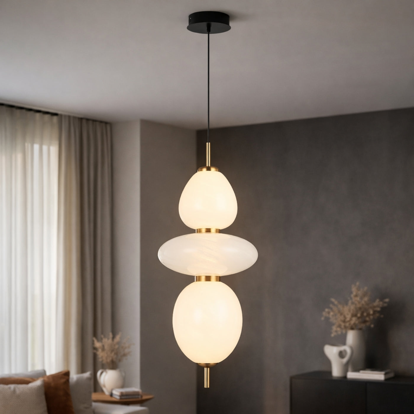 Lumière Pebble Drop Pendant Light