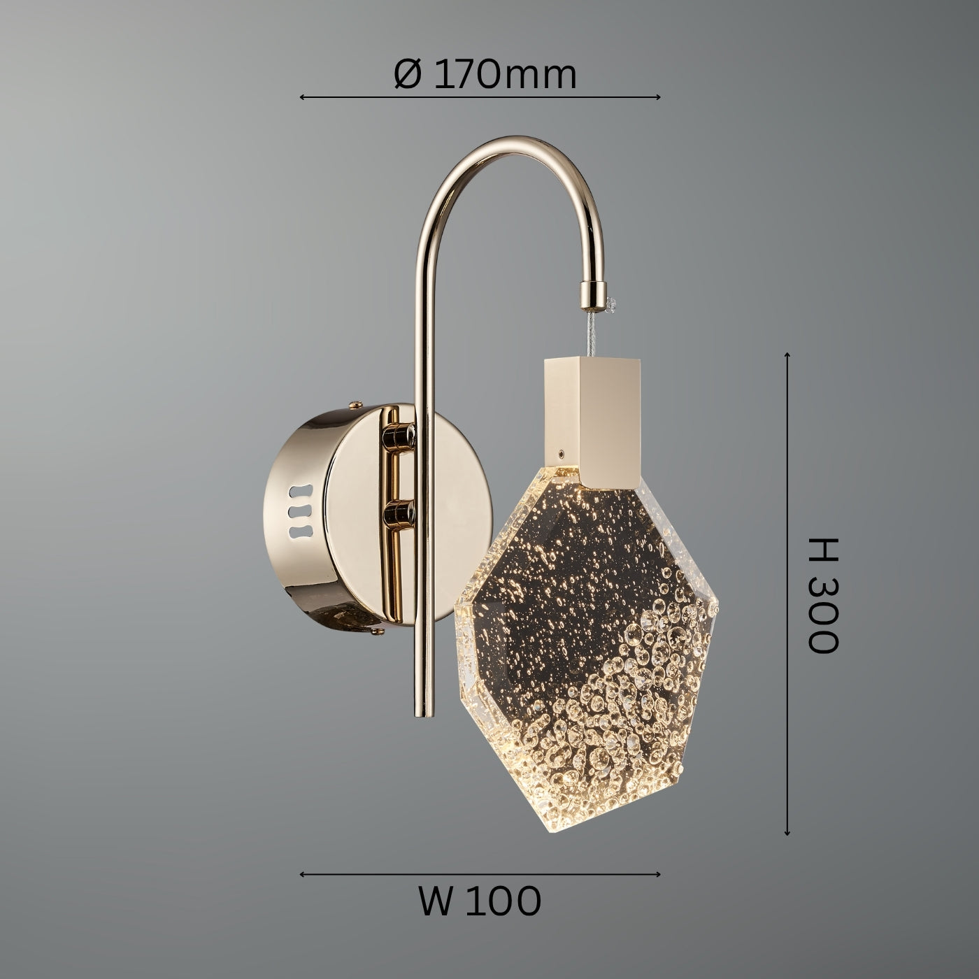 The Solitaire Hex Wall Light
