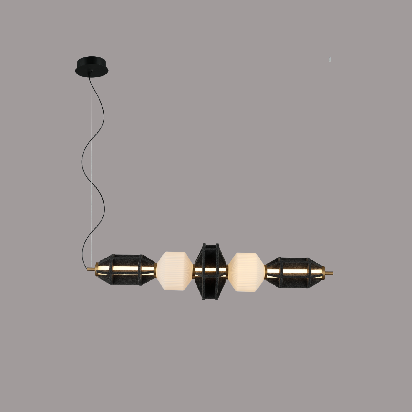 Obsidian Axis Linear Pendant