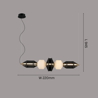 Obsidian Axis Linear Pendant