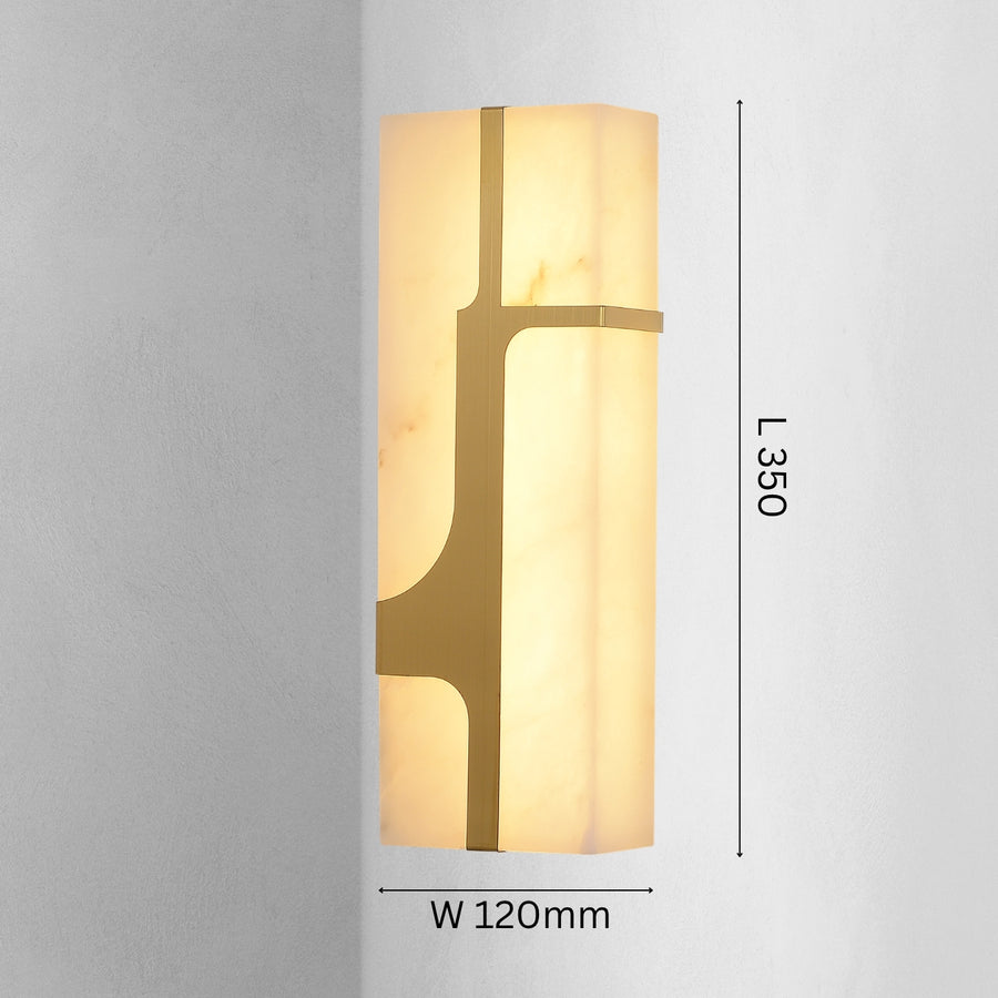 The Alabaster Grid Wall Light