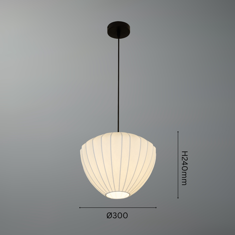 Modern Ribbed Dome Pendant Light