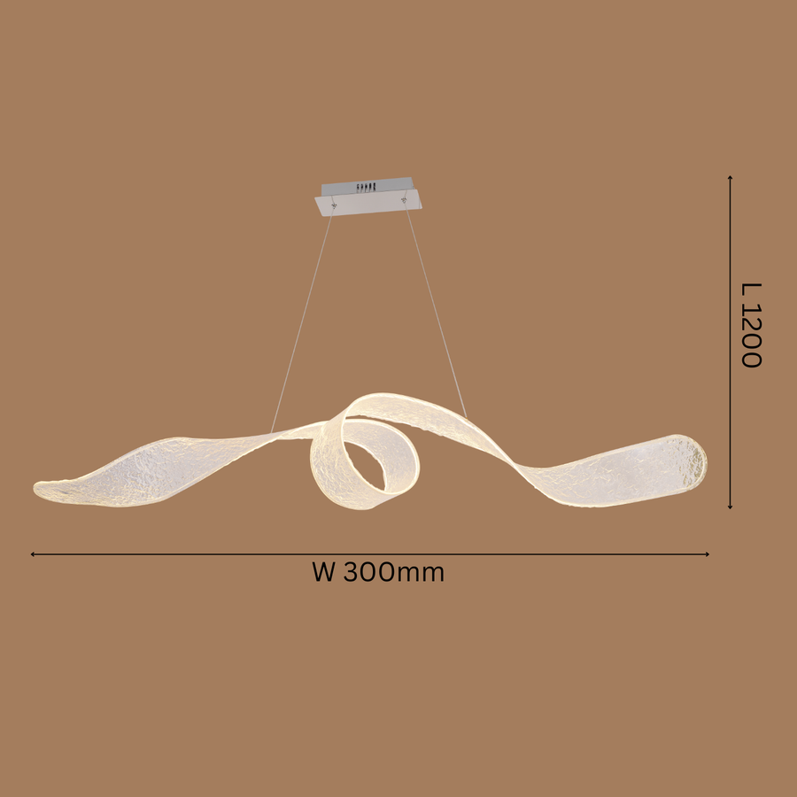 Glacier Swirl Linear Pendant