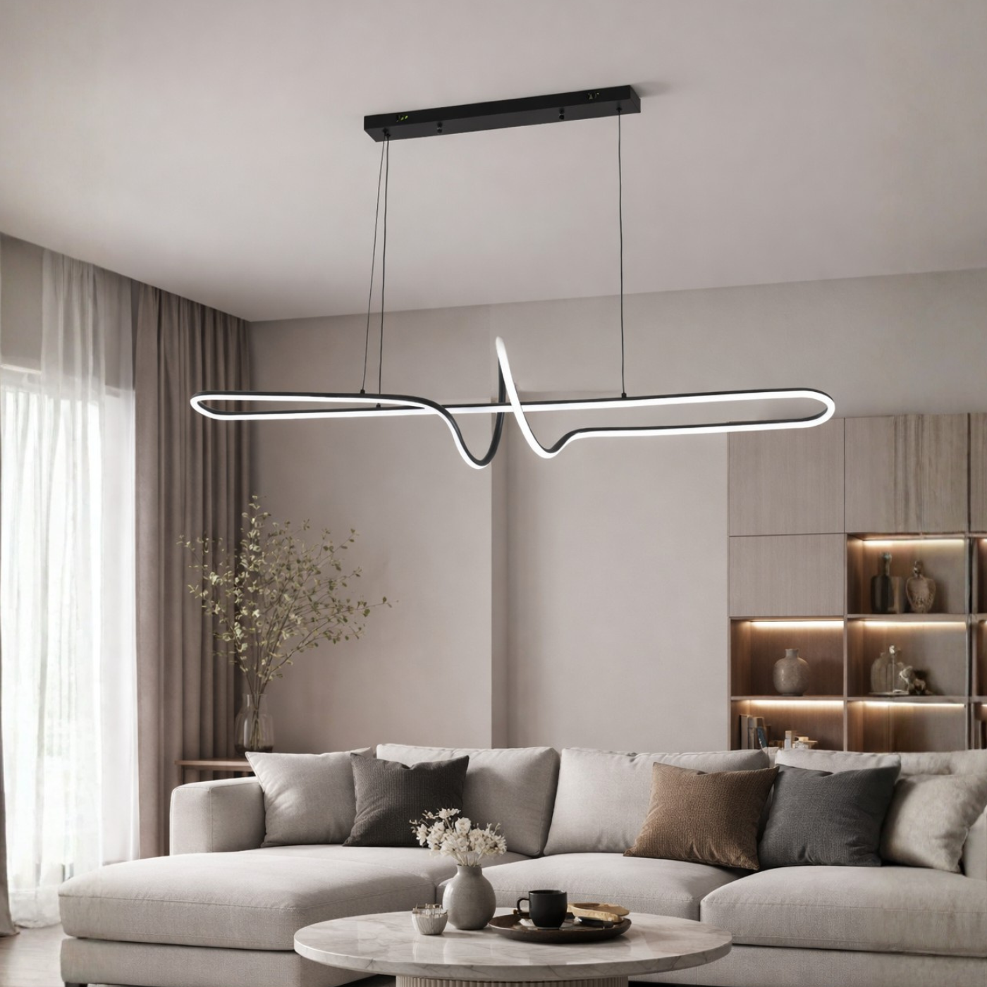 Scribe Abstract Linear Pendant