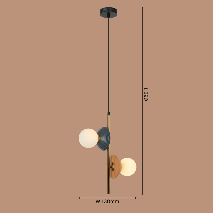 The "Ripple" Duo Globe Pendant Light