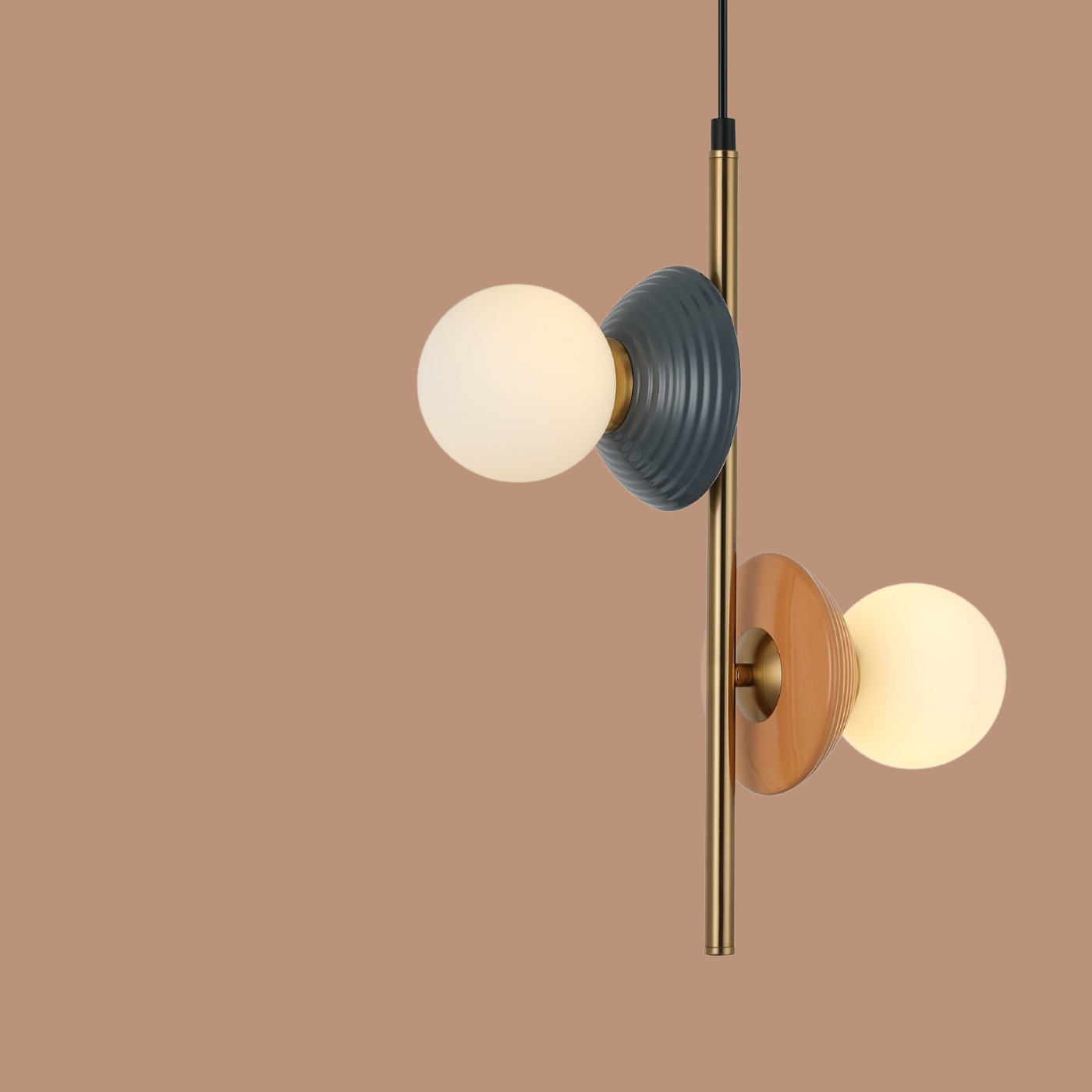 The "Ripple" Duo Globe Pendant Light
