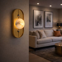 The Alabaster Eclipse Wall Light