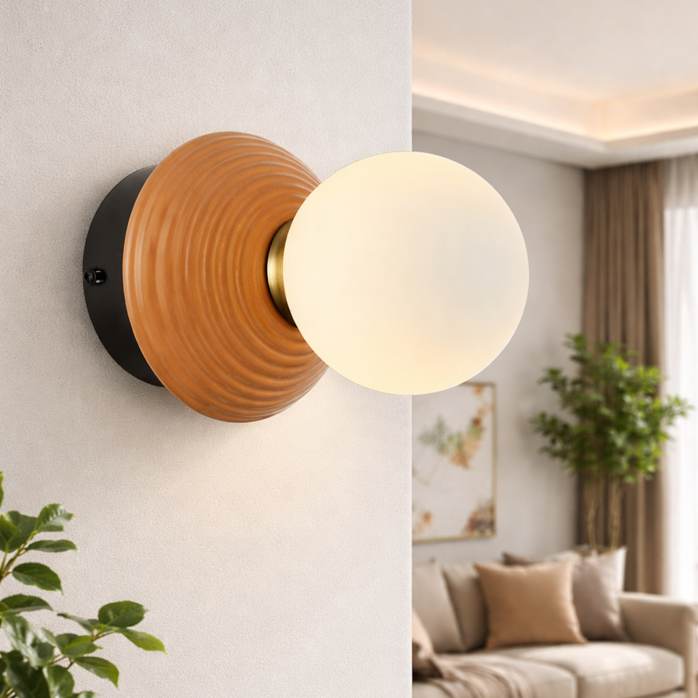 The "Ripple" Globe Wall Light