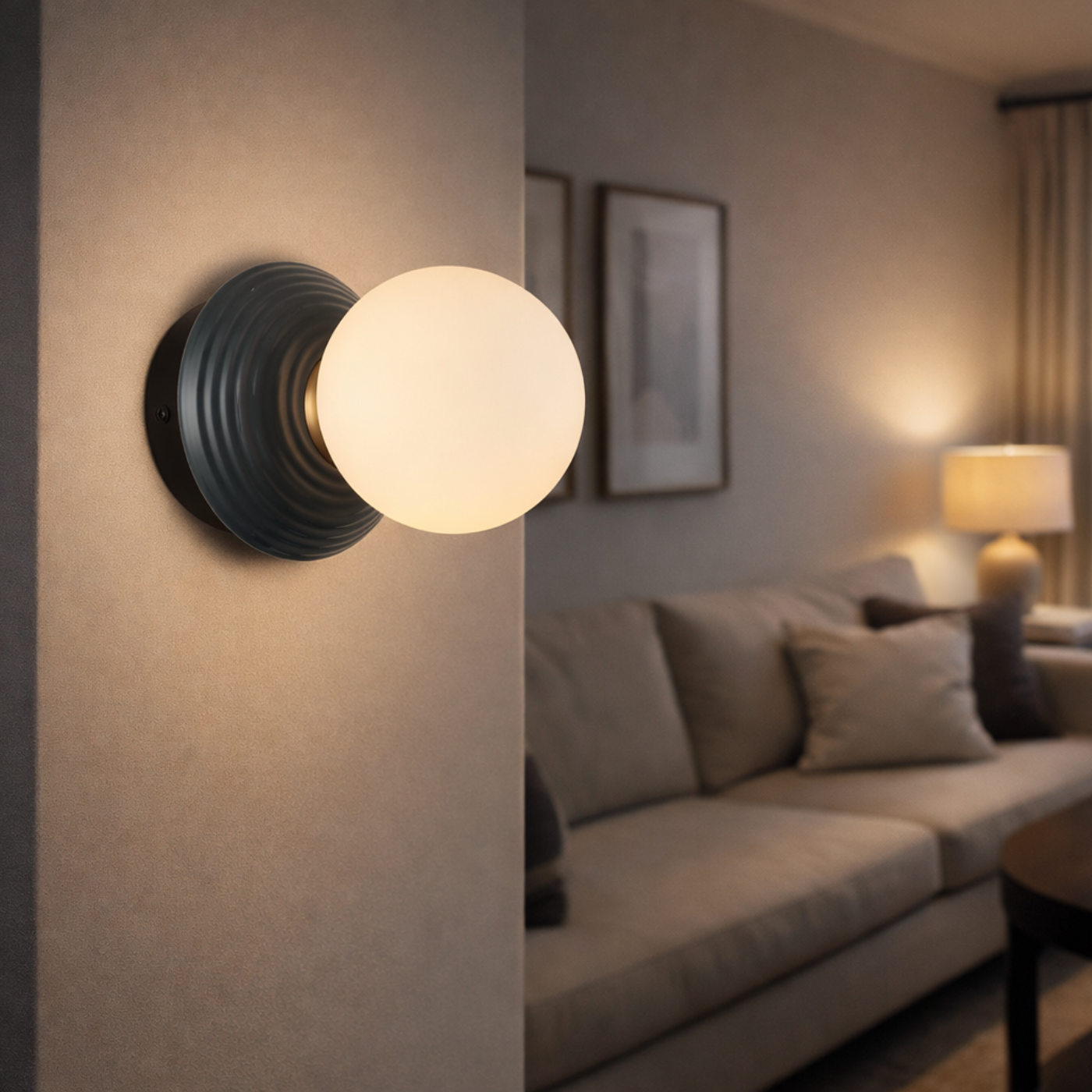 The "Ripple" Globe Wall Light