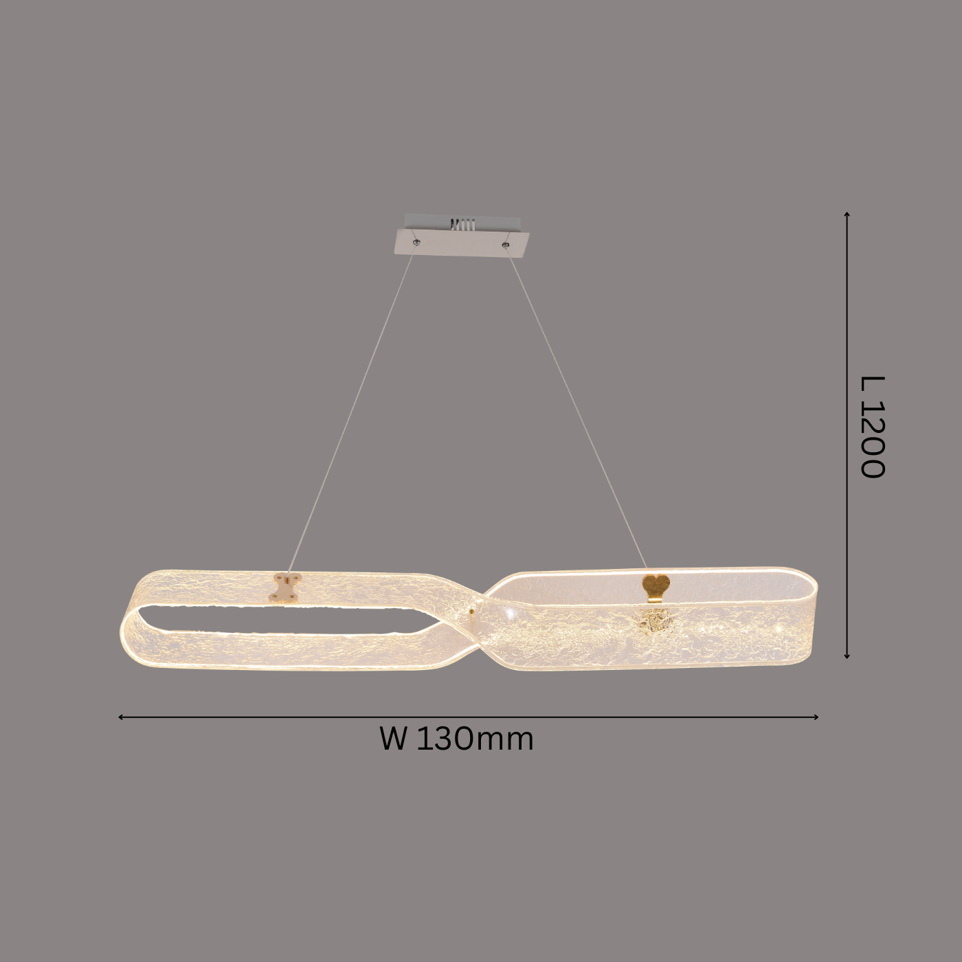 Frost Infinity Loop Linear Pendant