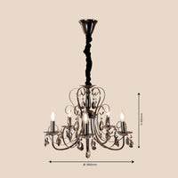 Noir Crystal Chandelier - Teenbatti