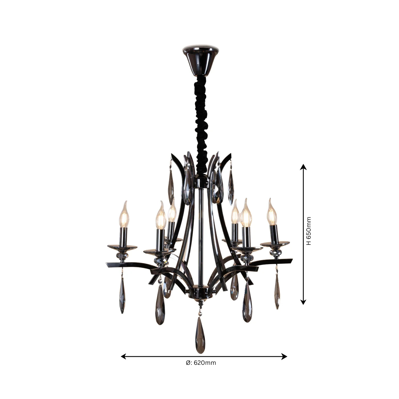 Obsidian Drizzle Chandelier - Teenbatti