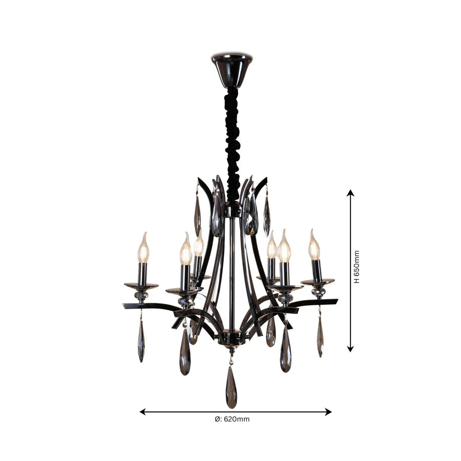 Obsidian Drizzle Chandelier - Teenbatti