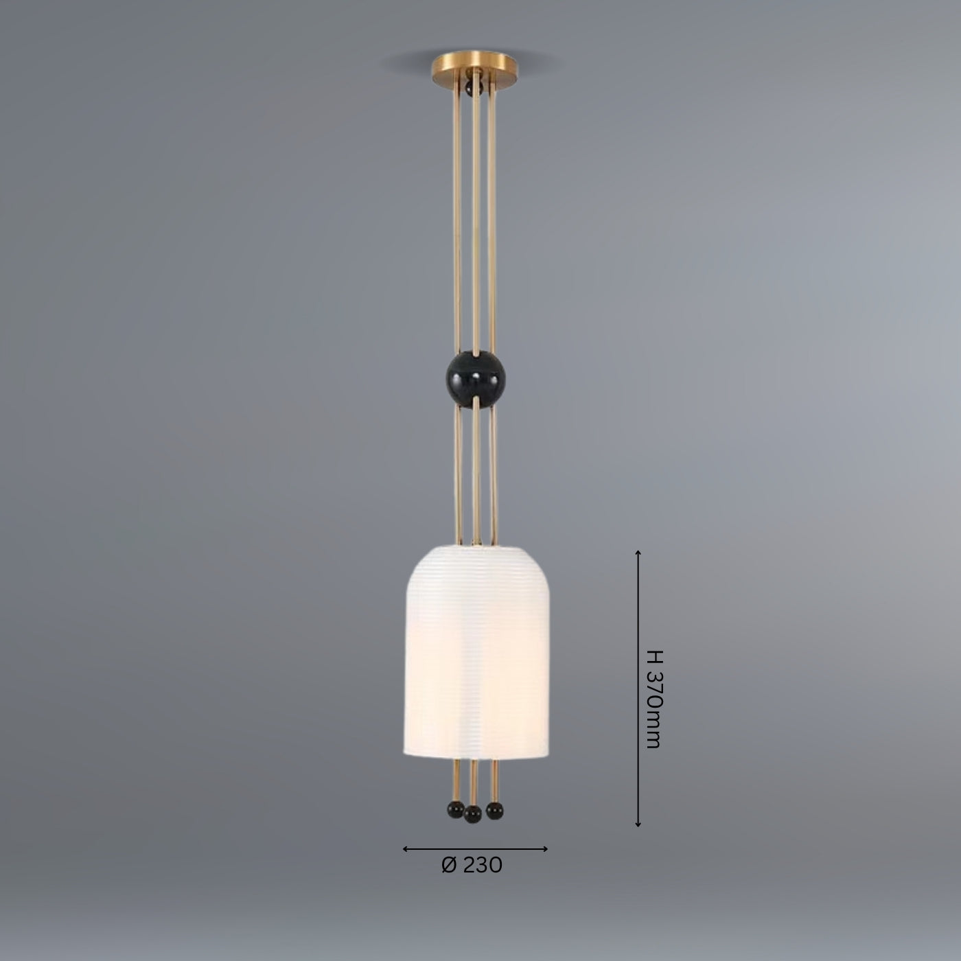 Zenith Ribbed Pendant