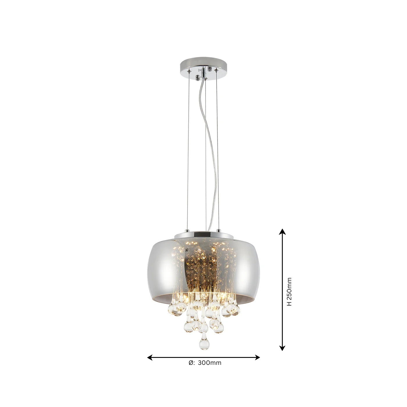 Grey Raindrop Chandelier