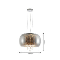 Grey Raindrop Chandelier