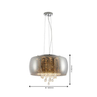 Grey Raindrop Chandelier